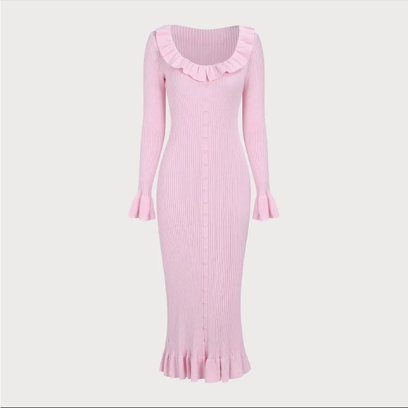 RIHOAS Pink Long Sleeve Knit Dress - Picture 7 of 7